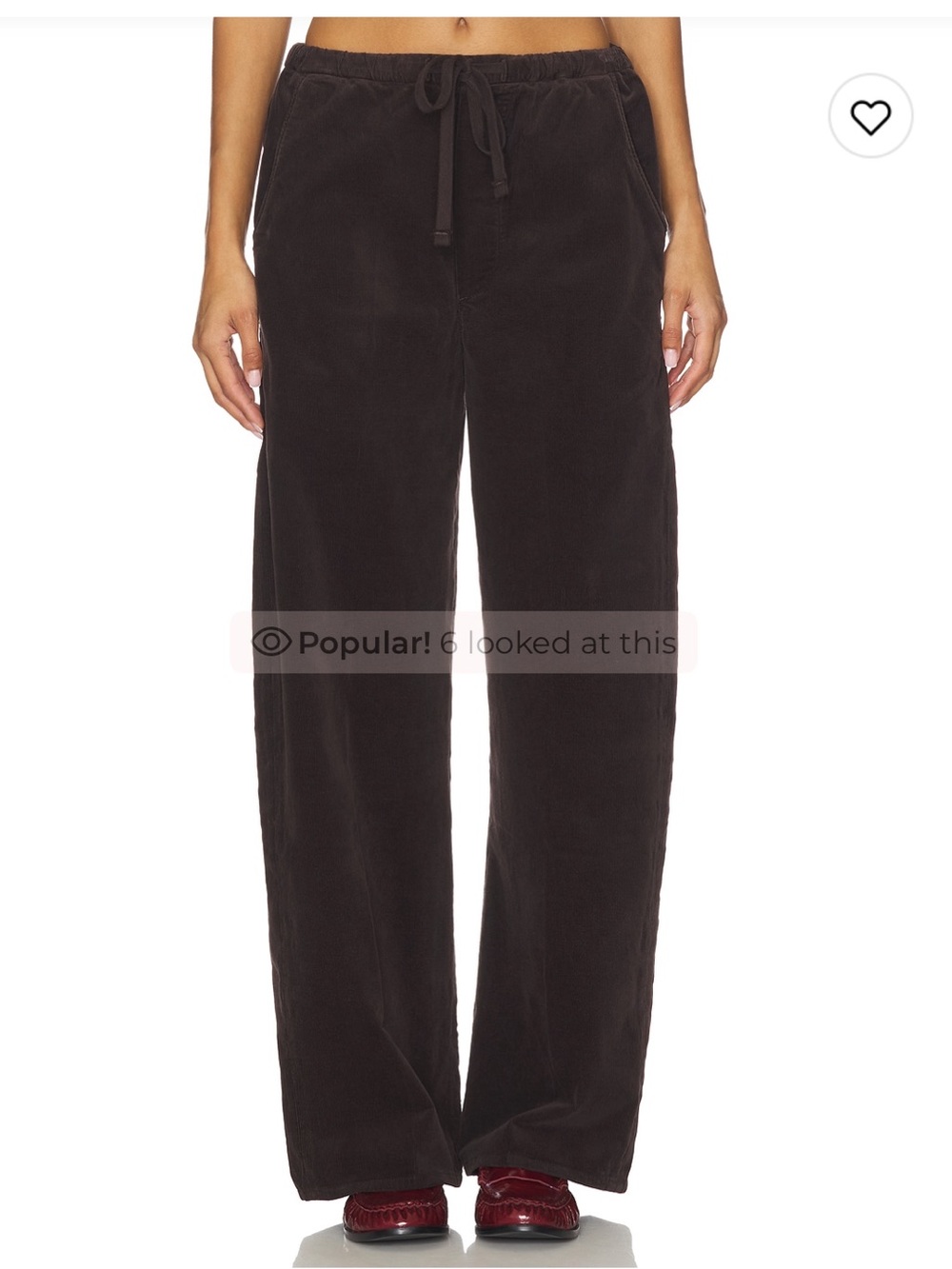 NWOT Citizens Of Humanity Aurora Pull-On Corduroy Pants — Barrister